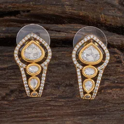 Kushal's Fashion Jewellery Classic Kundan Drop Earrings-54