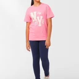Nuego Girls Printed T-shirt with Leggings-image-78