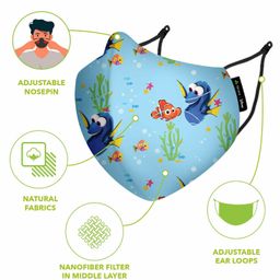 nirvana being Nirvana Disney Flying Heroes & Red Badges Medium Face Mask - Pack Of 2 image 5