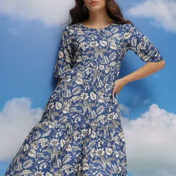 CORSICA Floral Printed Fit & Flare Dress-image-20