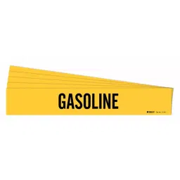 BRADY Plastic Pipe Marker Gasoline Yellow and Black 2-1/4 x 14 x 0.004 inch, 781Y61 (Pack of 5)-image-77