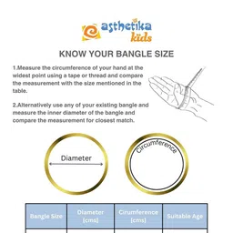 asthetika kids Asthetika Set Of 2 Mirror Studded Thread Bangles image 4