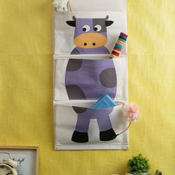 Cortina Off White & Blue Printed Water Resistant Separators-20