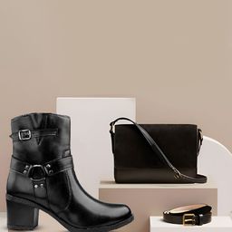 Bxxy Women High Ankle Zipper Boots With Buckle Closure-17