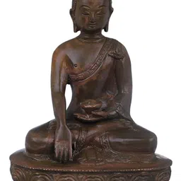 Exotic India Buddha Seated on Lotus in Bhumisparsha Mudra-image-47