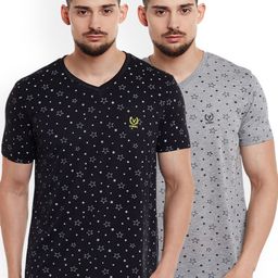 VIMAL JONNEY Men Pack of 2 V-Neck T-Shirts-image-81