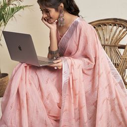all about you Polka Dot Zari Pure Cotton Saree-picture-23