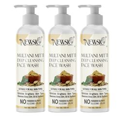 Newsio Set Of 3 Deep Cleansing Face Wash-100 ml Each image 1