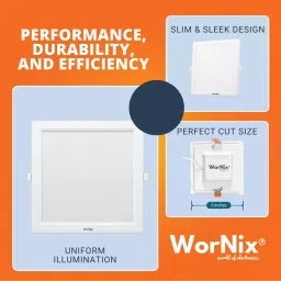 Wornix Motion Sensor Square Led Panel Light 12 W Cool White, MOT-PAN-12W-CW-SQ image 3