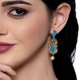 Anouk Teardrop Shaped Drop Earrings image 3