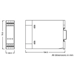 Shavison Single Output Analog Signal Converter 22.5 mm Slim 0 - 10 V DC Output 4 - 20 mA Input, AS746-153 image 2