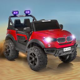 Babyhug Battery Operated Ride on Jeep With Light & Music - Red-image-39