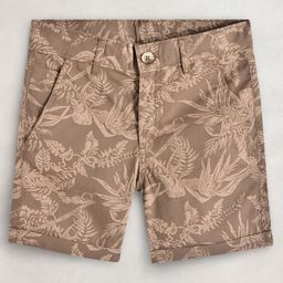 Cherry Crumble By Nitt Hyman All Over Forest Self Design Button Closure Shorts - Brown-picture-42