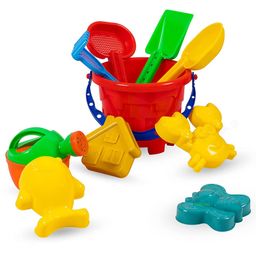 Mingkids Beach Toys Set For Kids Indian Made 10 Pieces  Bucket Animal Mould Shovel Spade Tool Kit Beach Art Learning Outdoor Sand  Best Birthday Gift Multicolor-26