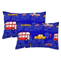 RRC Super Soft Brushed Microfiber Cotton Pillow Cover - Blue-25