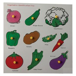 KIDS LOGIC King size Identification Tray Vegetables - Multicolor-8
