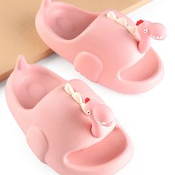 Oh! Pair Slip On Style Clogs Dino Applique - Pink-picture-26