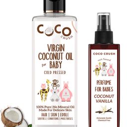 Coco Crush Combo of Virgin Coconut Oil for Babies, 200ml and Coconut Vanilla Baby Perfume, 50ml | Pack of 2, 250ml-image-91