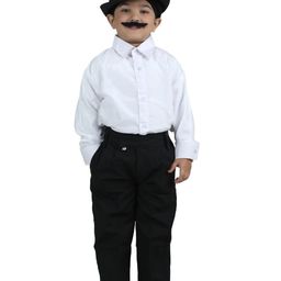 BookMyCostume Cotton Full Sleeves Bhagat Singh Costume Set - White & Black-image-19