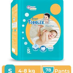 SMART TODDLES - Baby Diaper Pants 78 (Size-Small) With Quick Absorption Technology and Extra Protection | Easy to Pull Up and Remove (White, S, 78, count)-15