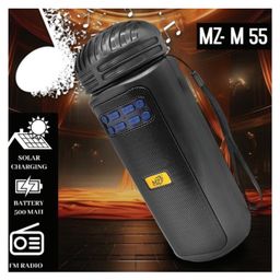 YAMAMA MZ M55 Portable Wireless Microphone Speakers Outdoor Portable Mini Stereo Bass Active BT Speakers with FM Radio Support TF/USB And Solar Panels Wireless Speaker For Party Outdoor Travel - Multicolor-6