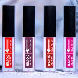 TILKOR Set Of 4 Mini Matte Liquid Lipsticks - Rose Red - 1.5 ml Each-15