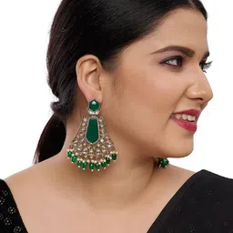 R A Enterprises Women Green Earrings-12