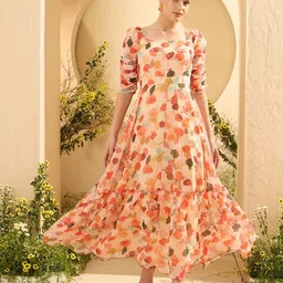 Antheaa Women Floral Printed Maxi Dress-image-21