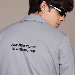 The Roadster Lifestyle Co. Typography Print Tailored Jacket-image-33