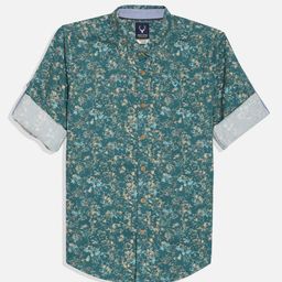 Allen Solly Junior Boys Slim Fit Spread Collar Floral Printed Cotton Casual Shirt-picture-12