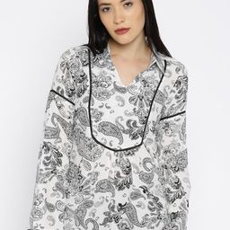 Noi Women Black & White Printed Top-image-70
