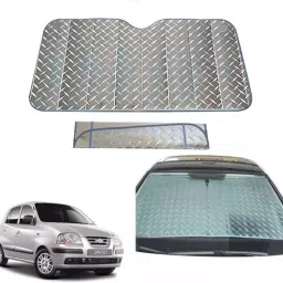 Auto Pearl F214 Dashboard Sun Shade Cover with Suction Cup for Santro (Grey)-picture-44
