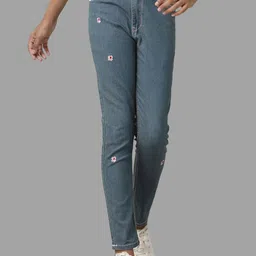 UNDER FOURTEEN ONLY Girls Regular Fit Mid-Rise Low Distress Light Fade Jeans-picture-14