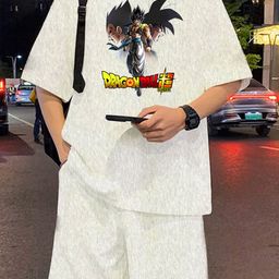 LOCAVESTIR Boys Dragon Ball Goku Printed T-shirt With Shorts-image-98