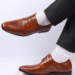 FAUSTO Men Textured Formal Derbys-picture-10