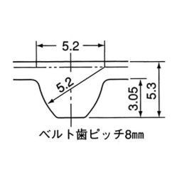 Mitsuboshi Rubber Super Torque Timing Belt S8M Shape (Length 560 mm, Teeth 70), 150S8M560-image-92