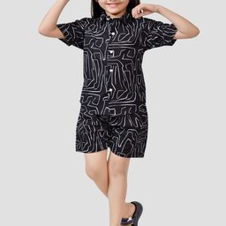 BAESD Girls Printed Pure Cotton Shirt with Shorts-image-78