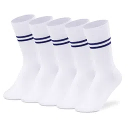 Supersox Unisex Kids Pack Of 5 Striped Regular School Uniform Socks-86
