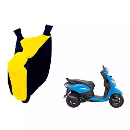 Auto Pearl Waterproof Two Wheeler Cover For Hero MotoCorp Pleasure Plus (Yellow & Blue)-35