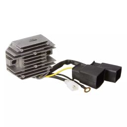 Uno Minda Regulator Rectifier with Capacitor (DC), Grey Case, 4 Pin Wire White Coupler with Separate Capacitor for Bajaj Pulsar 150/180 DTSI UG4 (RR-1007)-4