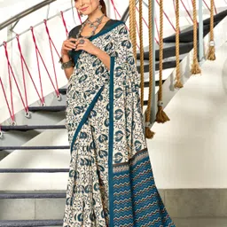KALINI Ethnic Motifs Block Print Saree-picture-34