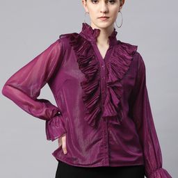 plusS Purple Ruffles Top-picture-43