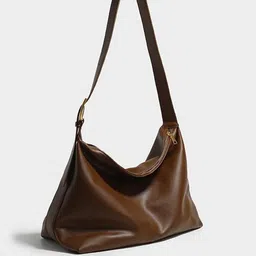 CORSICA PU Oversized Structured Hobo Bag with Cut Work image 3
