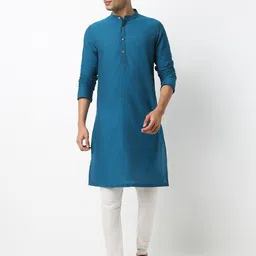Ethnicity Men Striped Thread Work Kurta-image-81