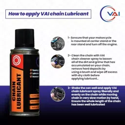 VAI Chain Lubricant Oil 150 ml for ‎Increase Efficiency in All Bikes image 3