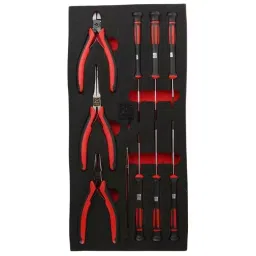 RS PRO 10 Piece Electronics Tool Kit with Foam Inlay Model No 8335919-18