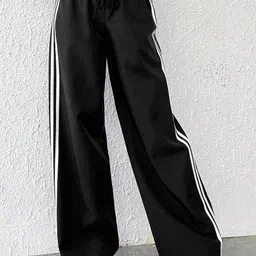 Stylecast X Slyck Women Striped Wide Leg Track Pant-image-93