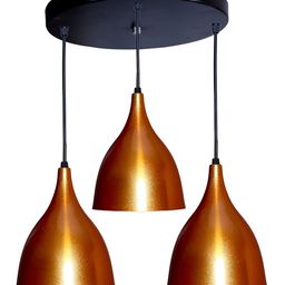 KINIS Gold-Toned & Black Aluminium Bell Shaped Ceiling Lamp-9