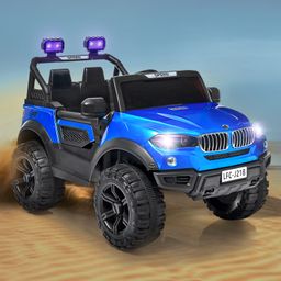 Babyhug Battery Operated Ride on Jeep With Light & Music - Blue-image-8
