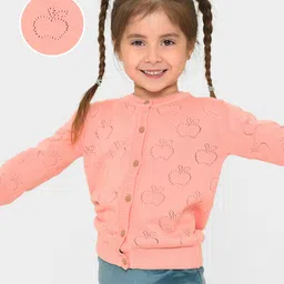 Mi Arcus  Cotton Full Sleeves All Over Apple Design Knitted Sweater Peach-picture-33